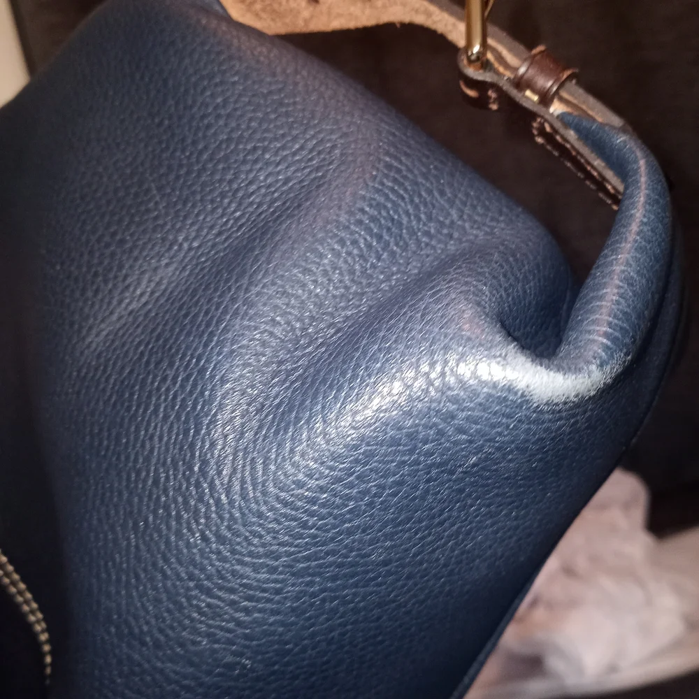 Dooney & Bourke Dark Blue and Brown Hobo Bag - Picture 9 of 9
